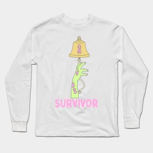 Funny zombie halloween breast cancer chemo bell Long Sleeve T-Shirt